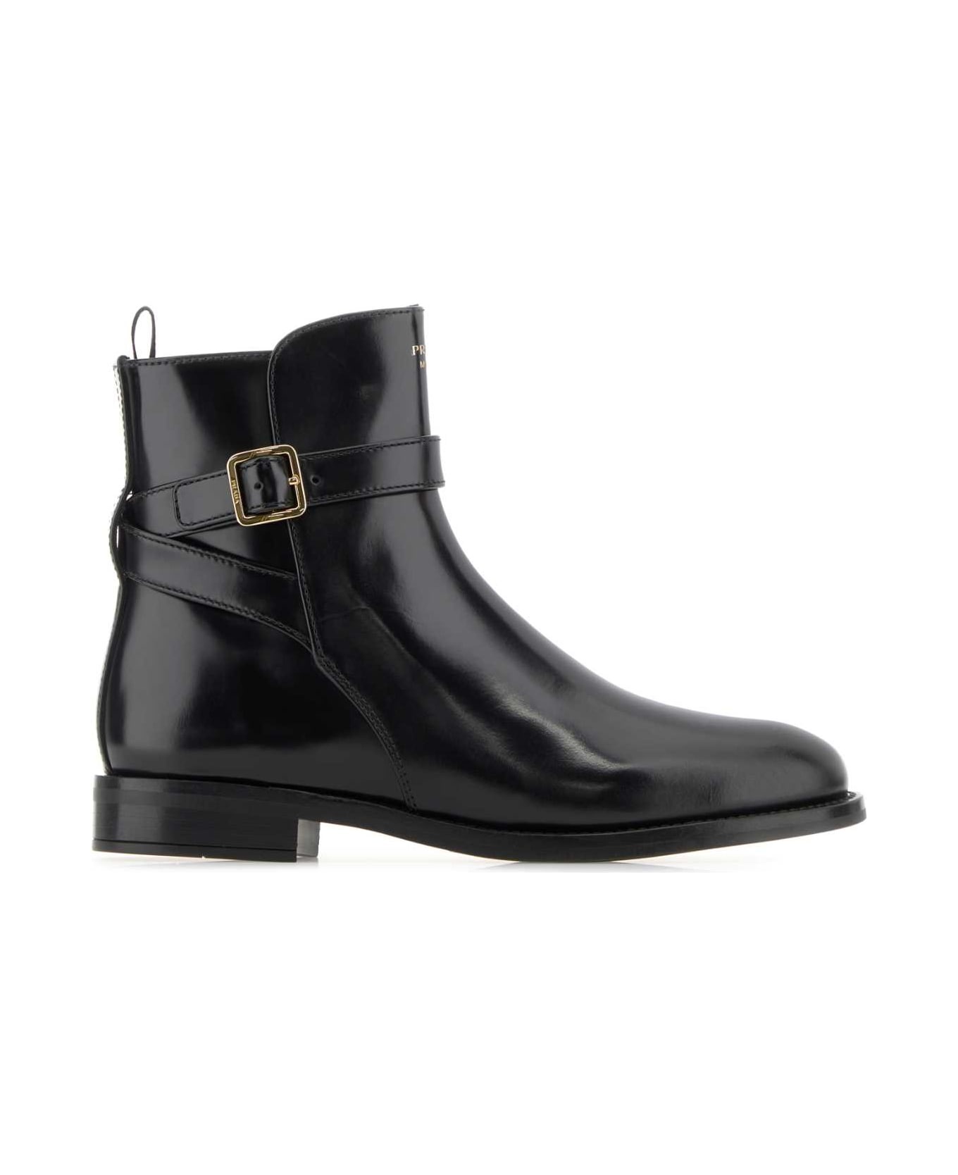 Black Leather Ankle Boots - 1
