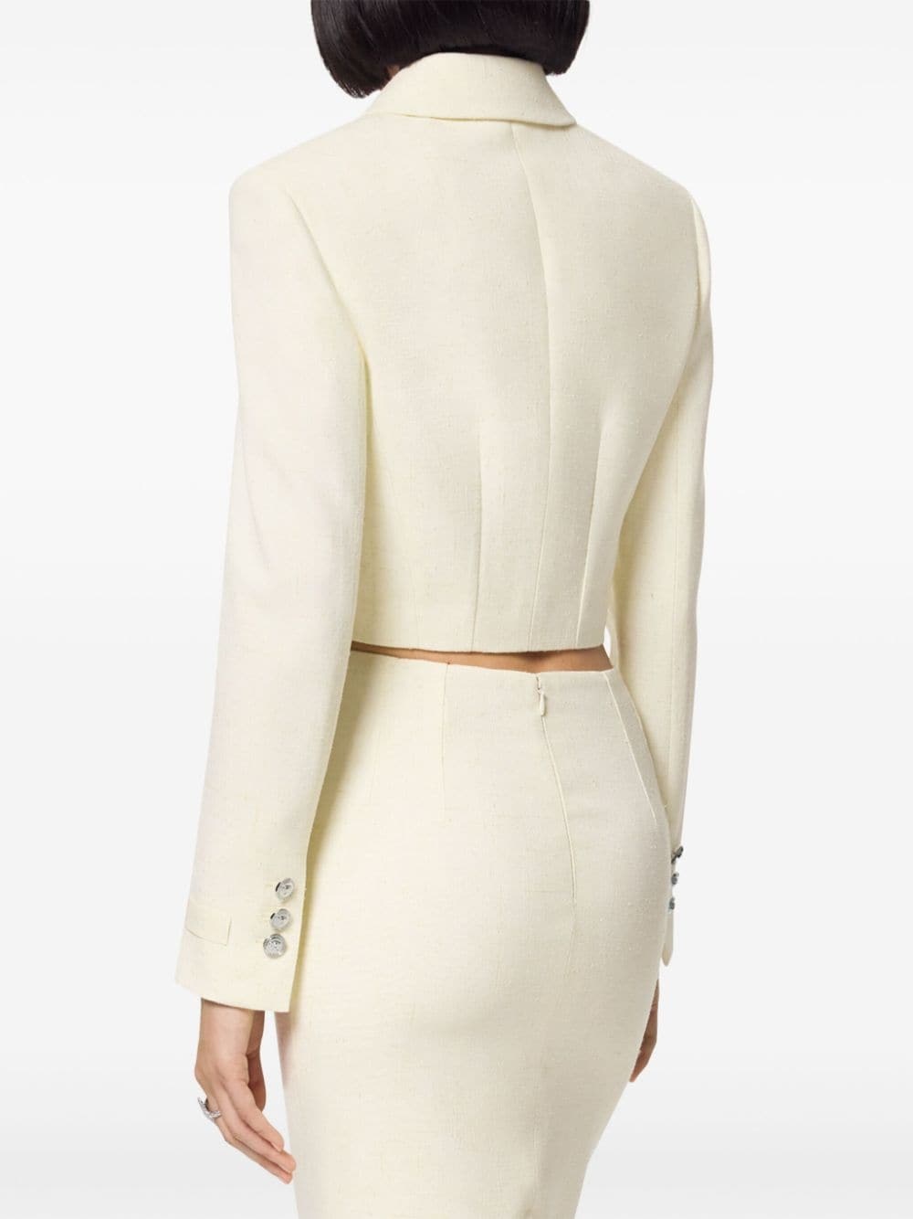silk-blend cropped jacket - 4
