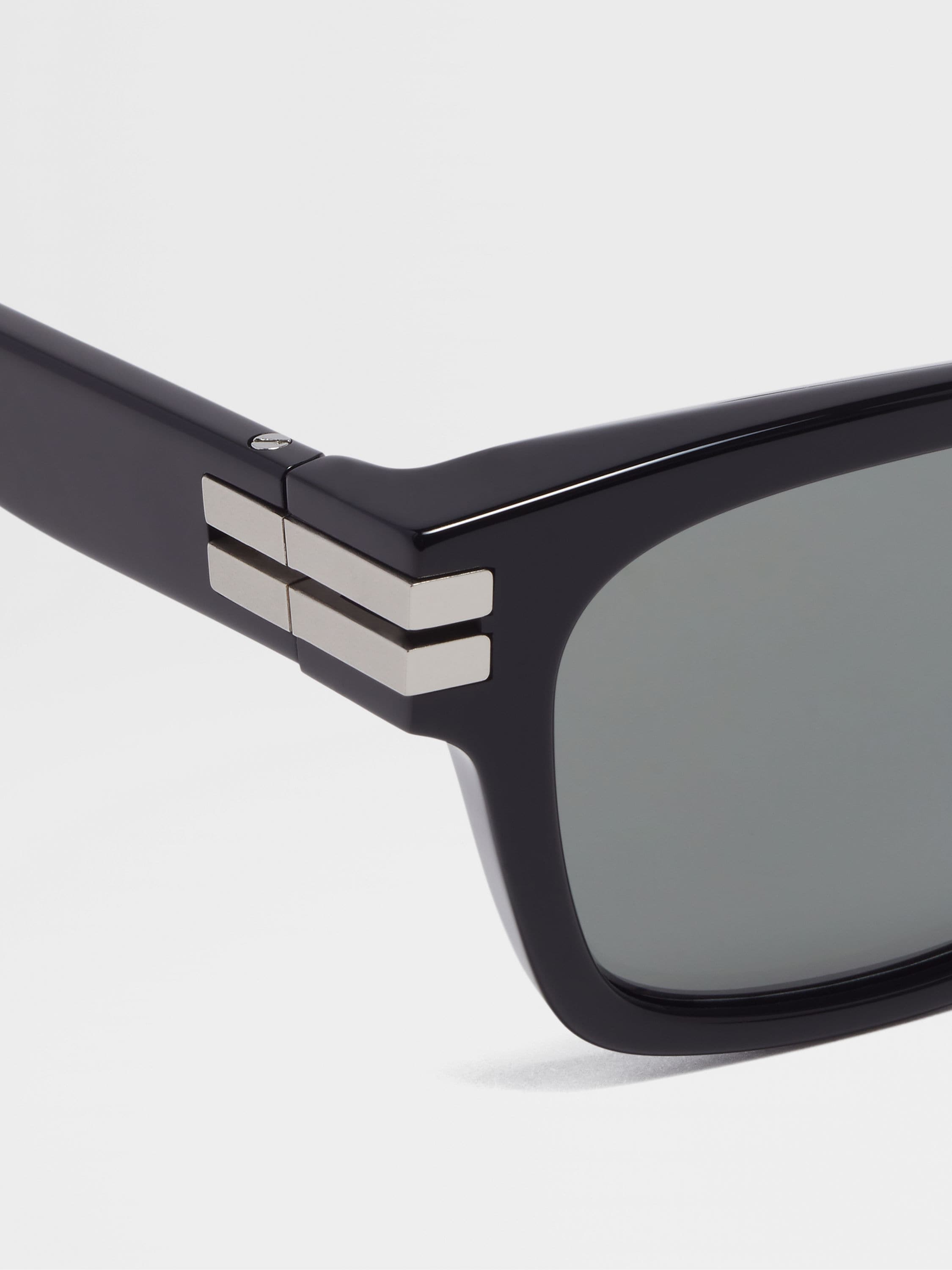 BLACK ACETATE SUNGLASSES - 2