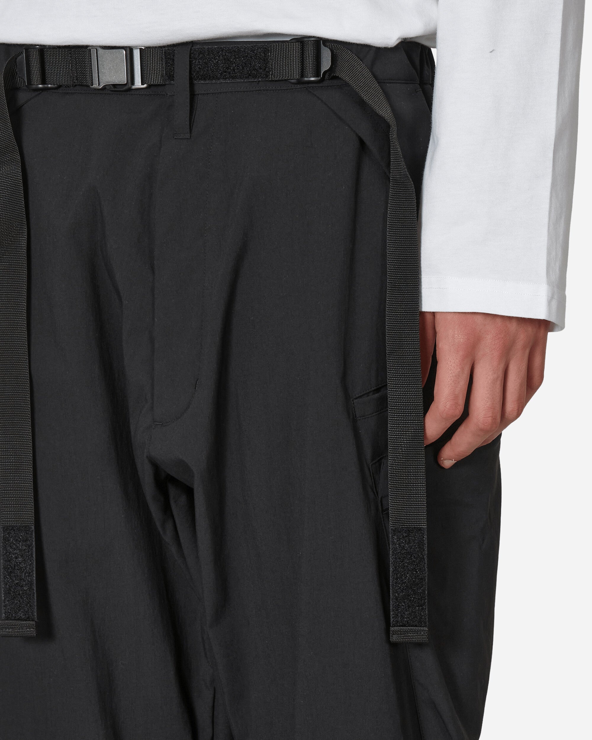 Nylon Stretch Cargo Trousers Black - 5