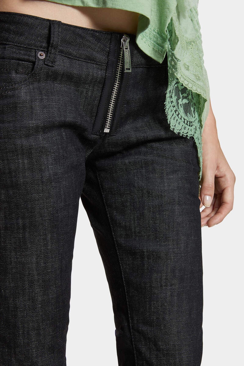 BLACK RINSE WASH BOOTCUT SHARPEI JEANS - 6