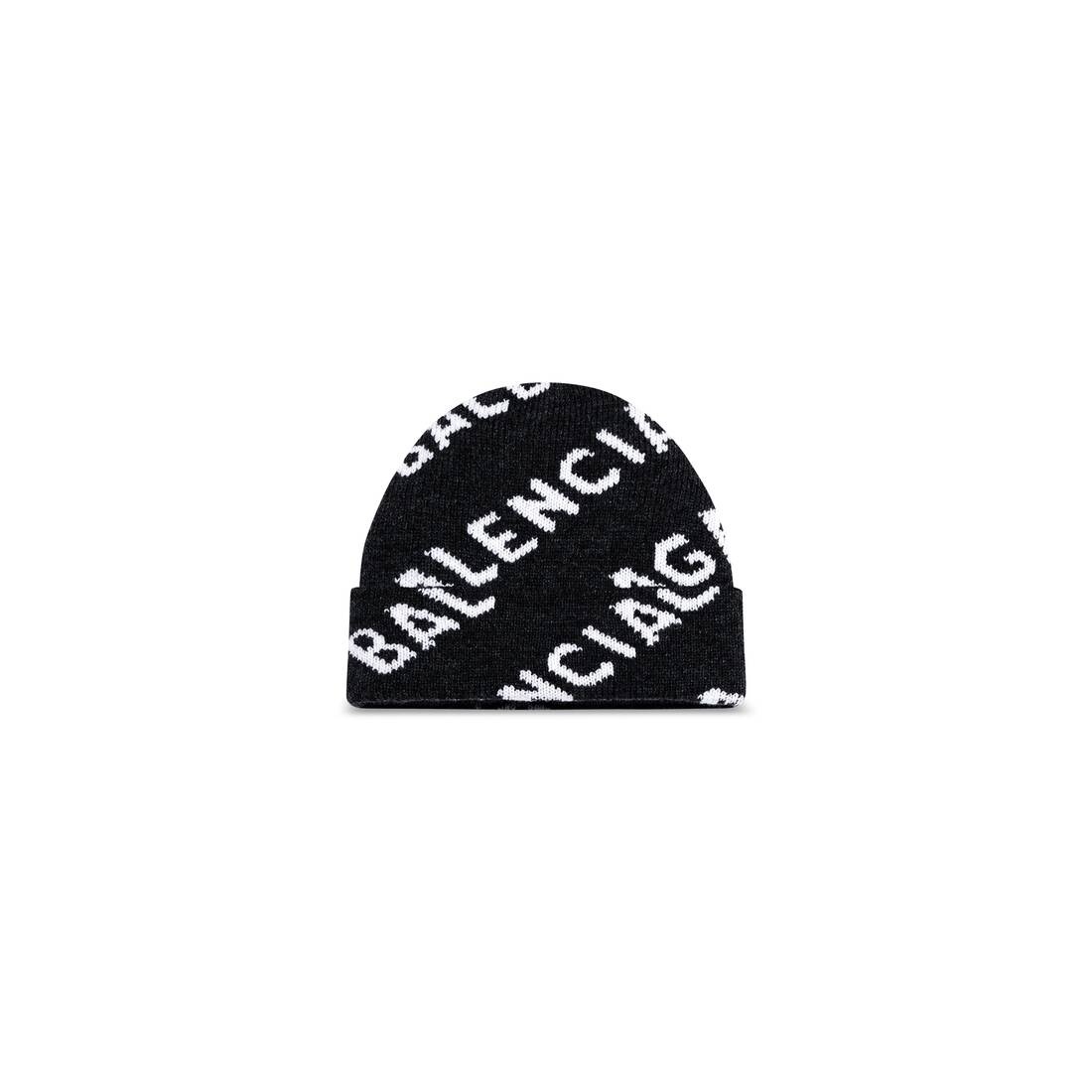 Allover Logo Hat in Black - 1