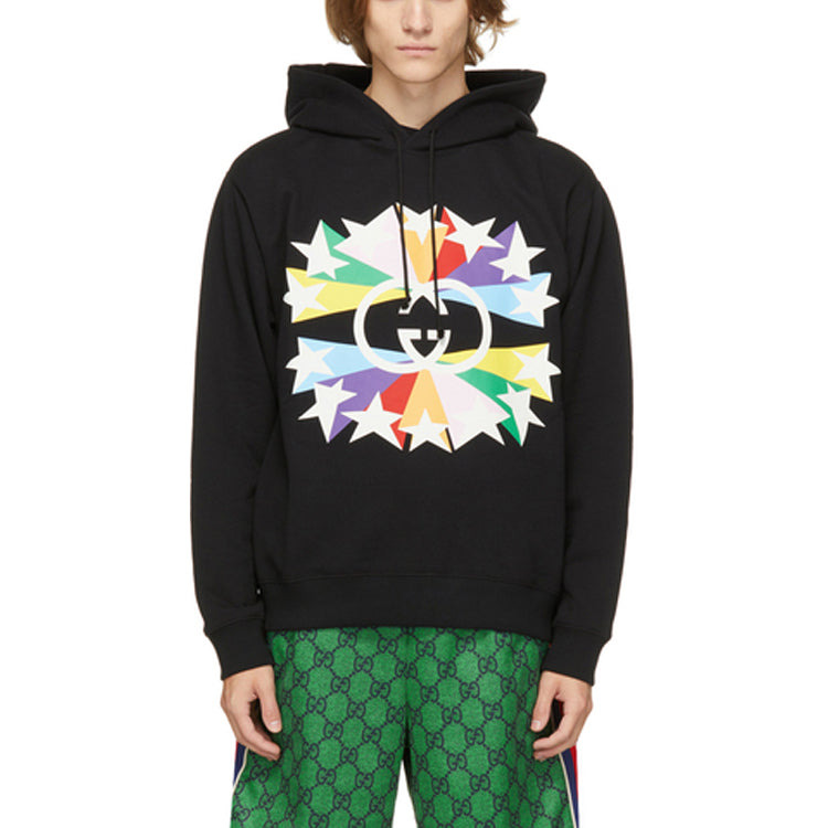 Men's Gucci FW21 Full Print Interlock Double G Printing Cotton Black 646953-XJDNJ-1082 - 3