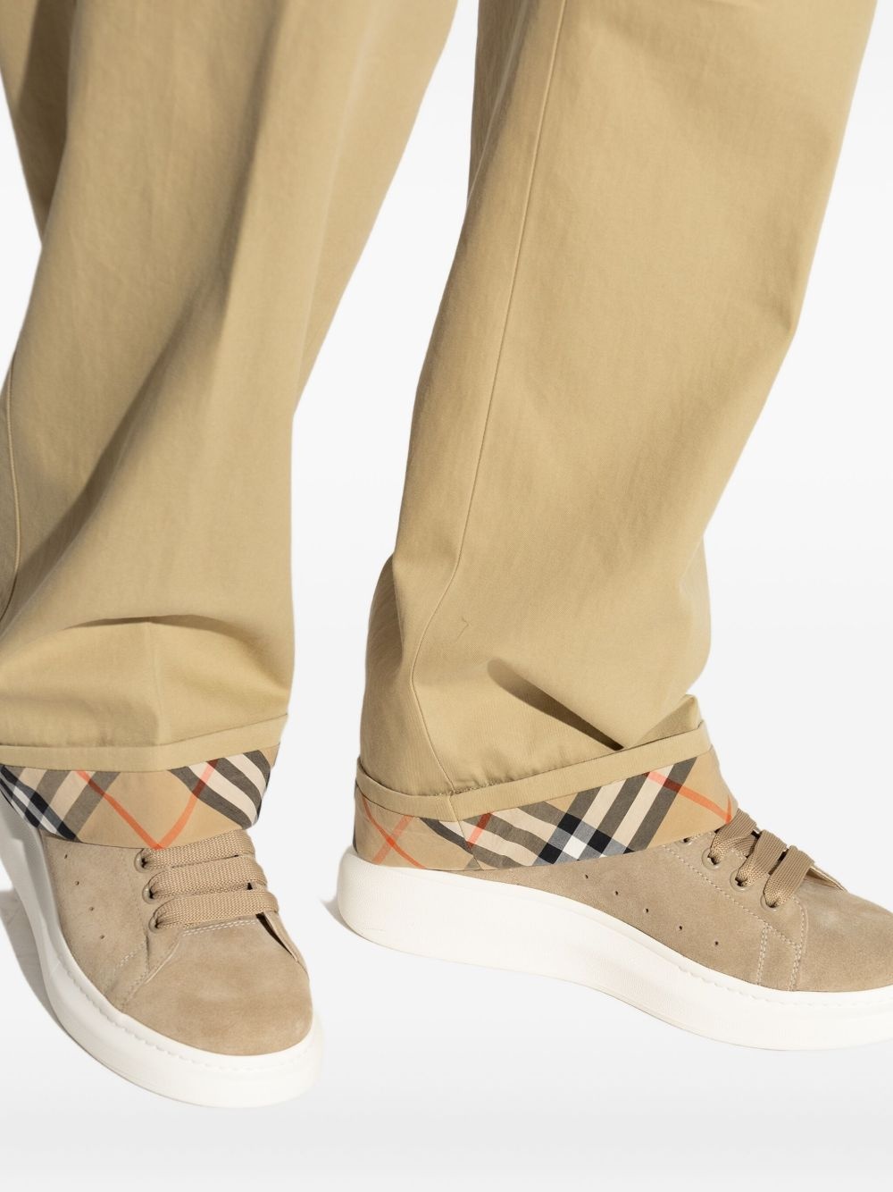 suede snake-detail trainers - 5