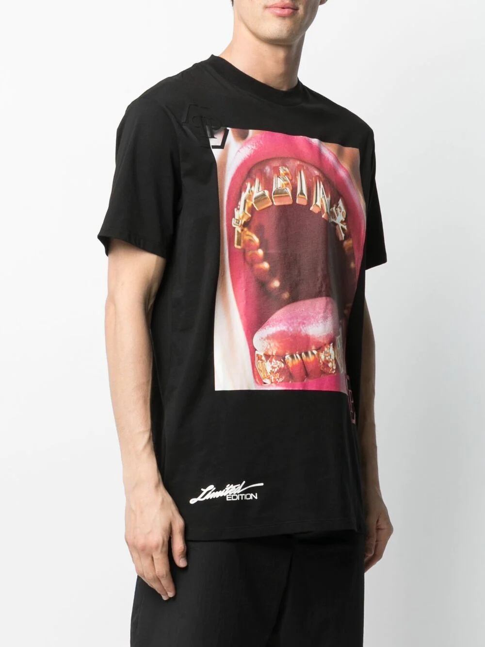 logo teeth print T-shirt - 4