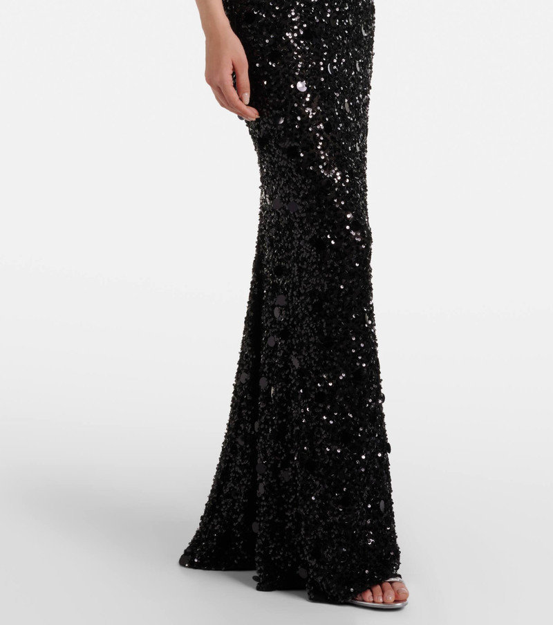 Sequined halterneck gown 5
