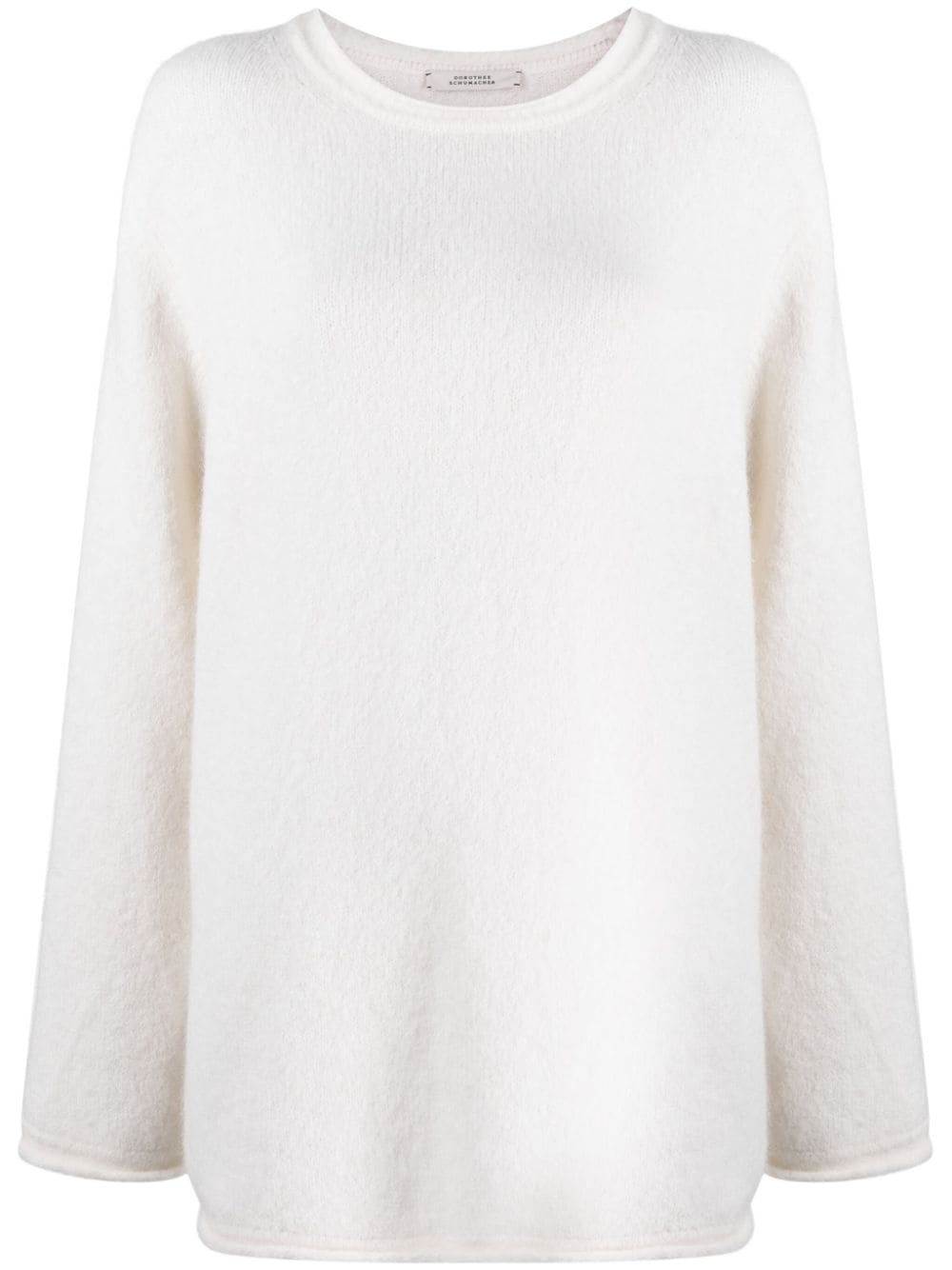 round-neck textured jumper - 1