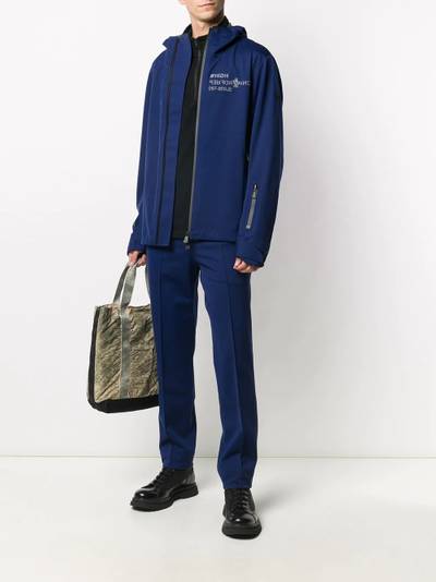 Moncler Grenoble logo print zip-up jacket outlook