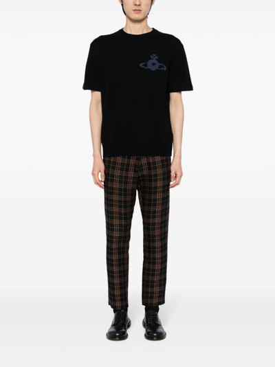 Vivienne Westwood Orb-logo knitted wool-cashmere T-shirt outlook