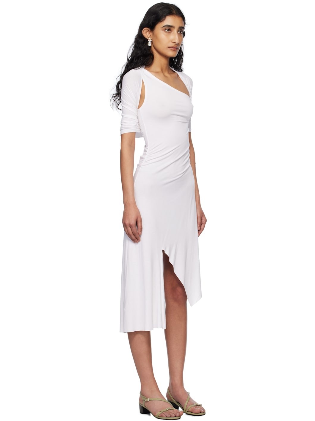 White Lucia Midi Dress - 2