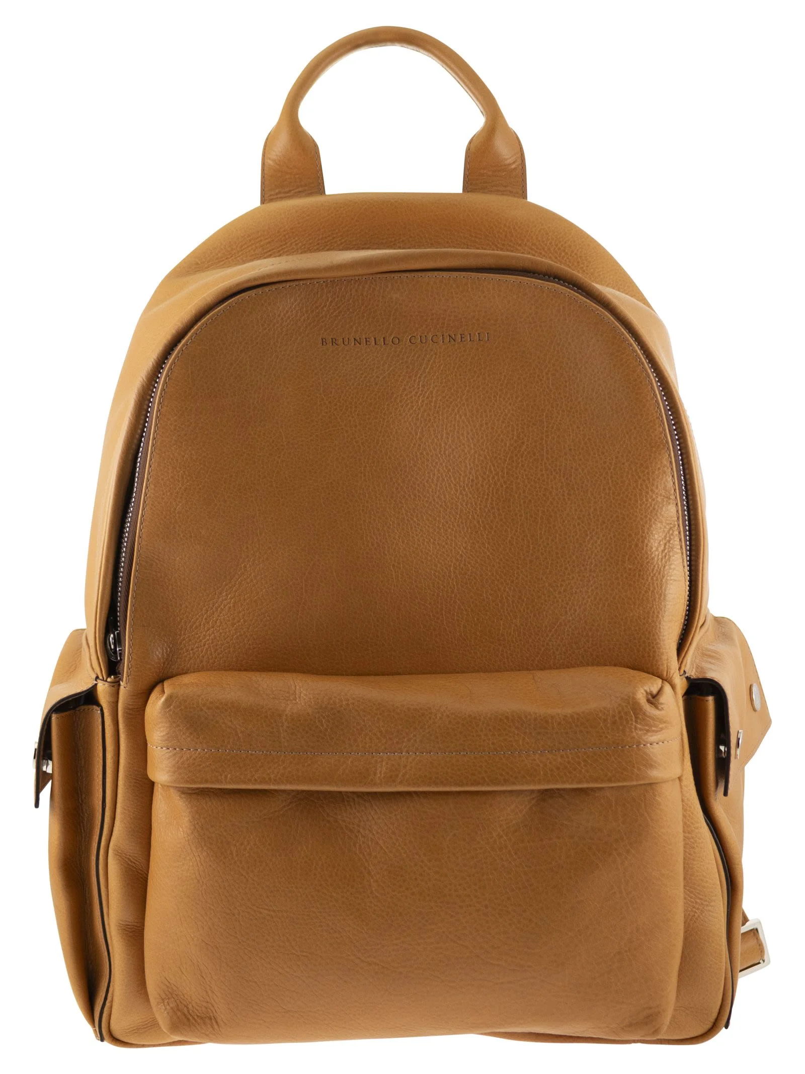 Brunello Cucinelli Men Grained Leather Backpack With Patch Pockets - 1