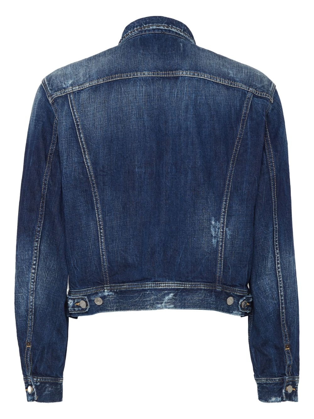 cropped denim jacket - 2