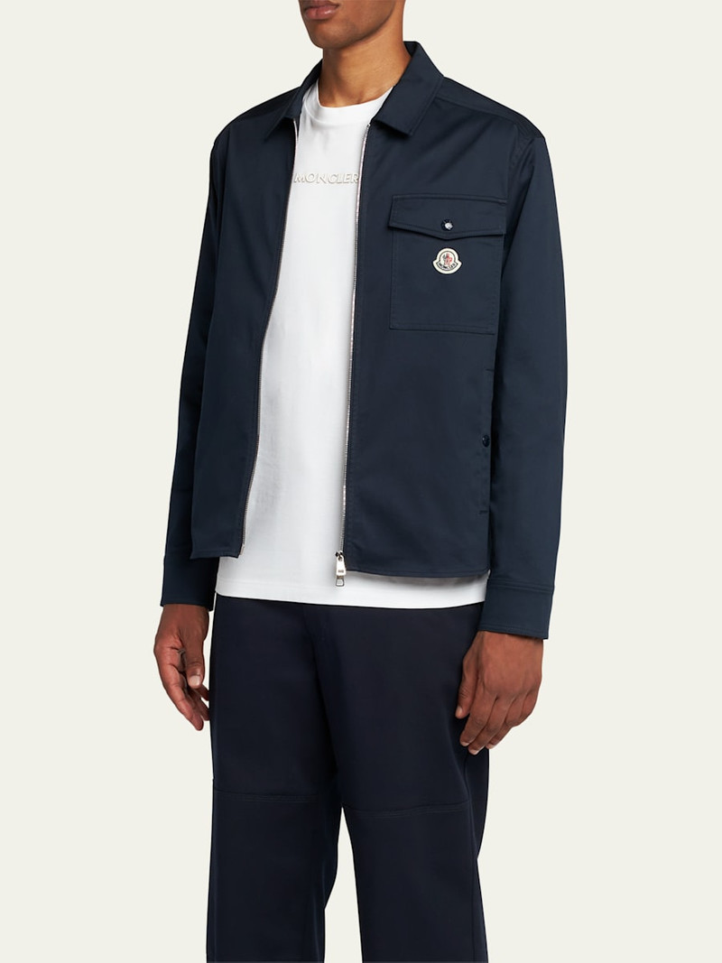 Moncler Men's Full-Zip Twill Overshirt outlook
