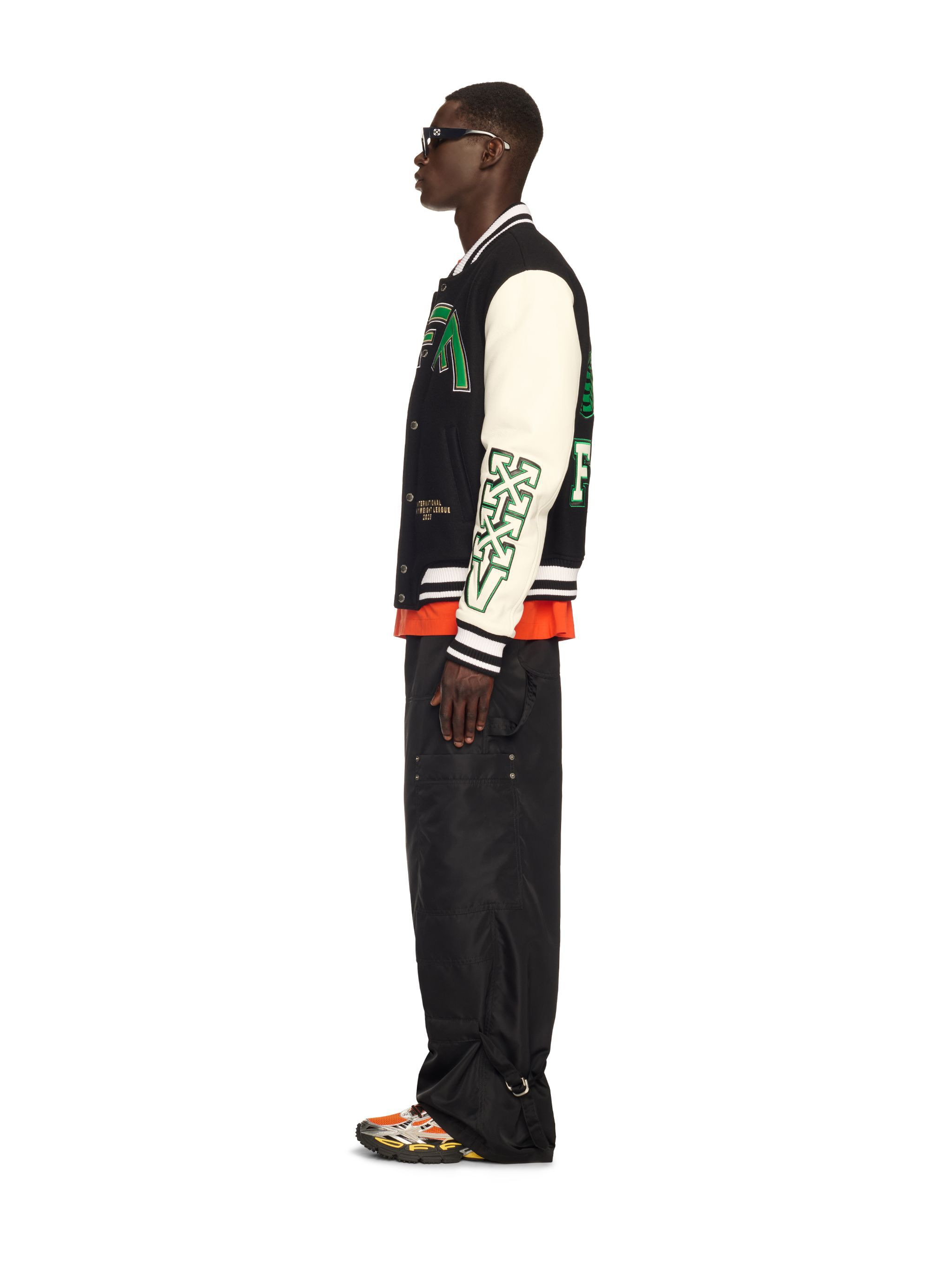 Crocodile Wool/leather Varsity Jacket - 3