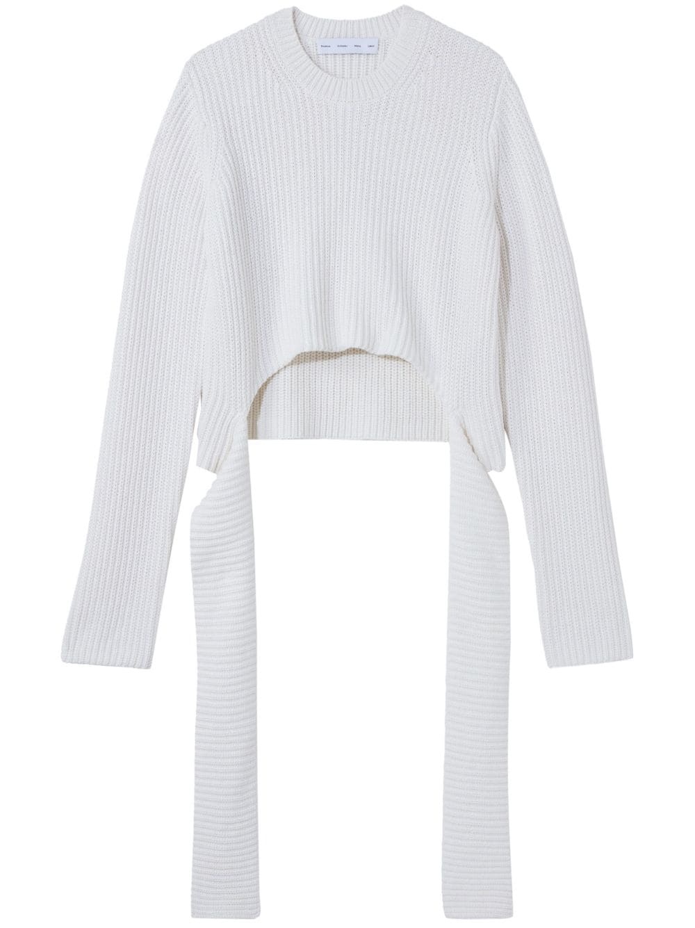 ribbed-knit wrap jumper - 1