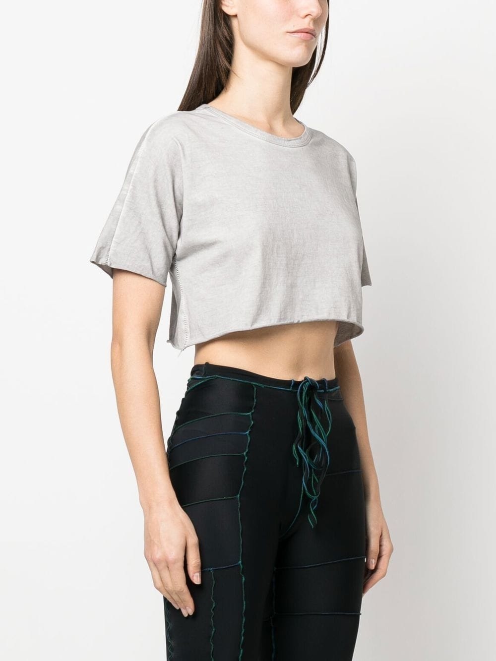 cropped short-sleeved T-shirt - 3
