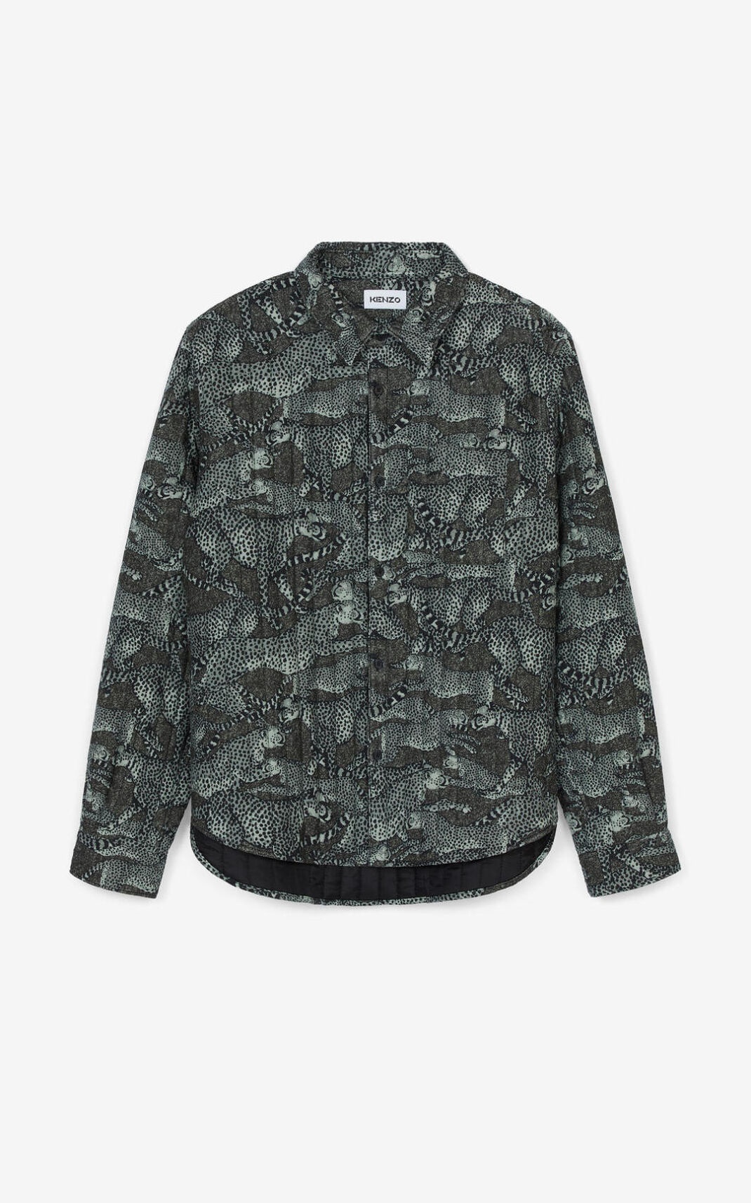 'Archive Leopard' quilted shirt - 1