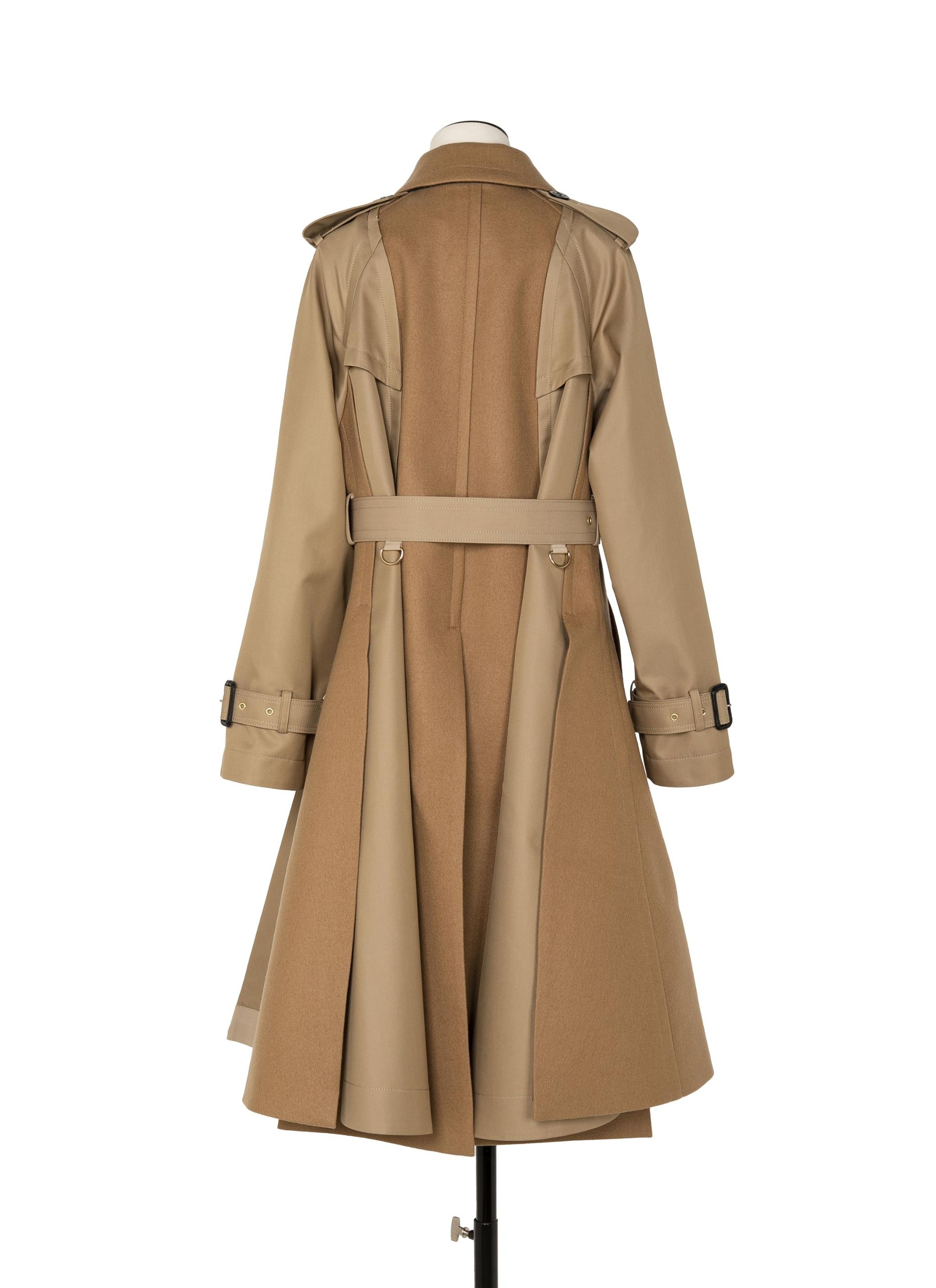 ジャケット・アウター Sacai Cotton Gabardine Wool Melton Coat sacai Cotton Gabardine x Wool Melton Coat | REVERSIBLE