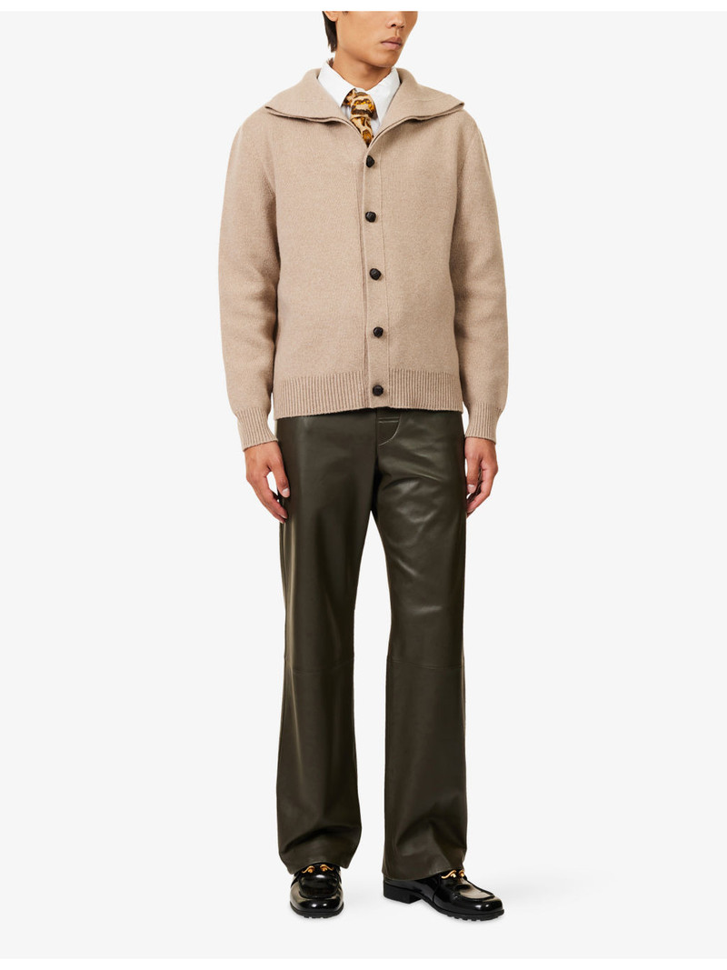 Bottega Veneta Compact High-Collar Knitted Wool Cardigan outlook