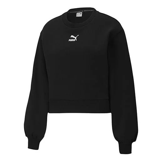 (WMNS) PUMA Classics Balloon Fleece Black 530277-01 - 1