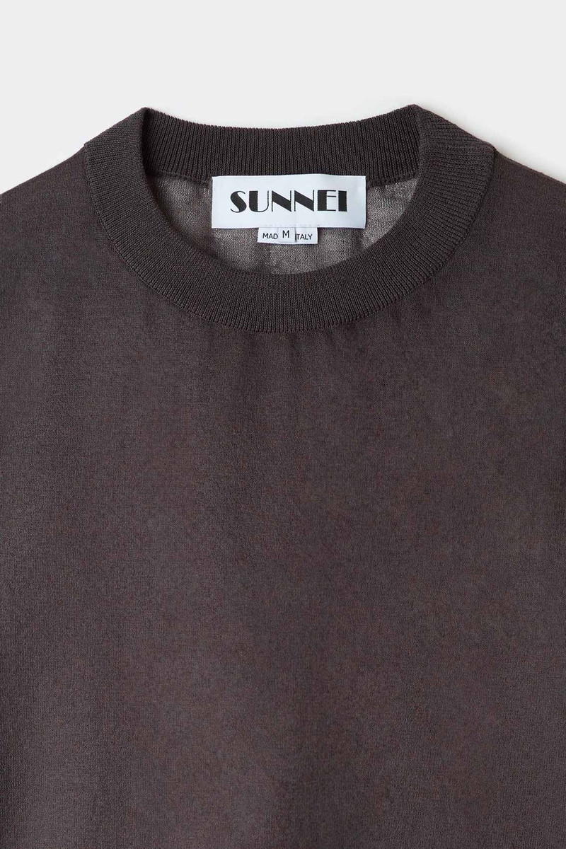 KNIT LONGSLEEVE T-SHIRT / charcoal gray 4