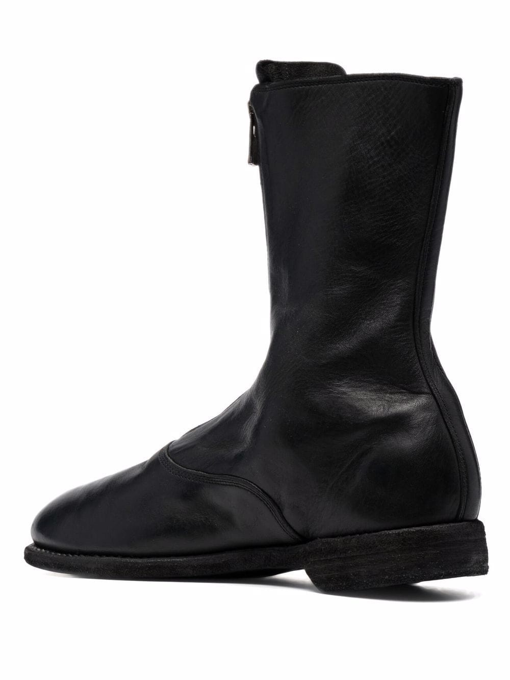 zip-front calf-length boots - 3