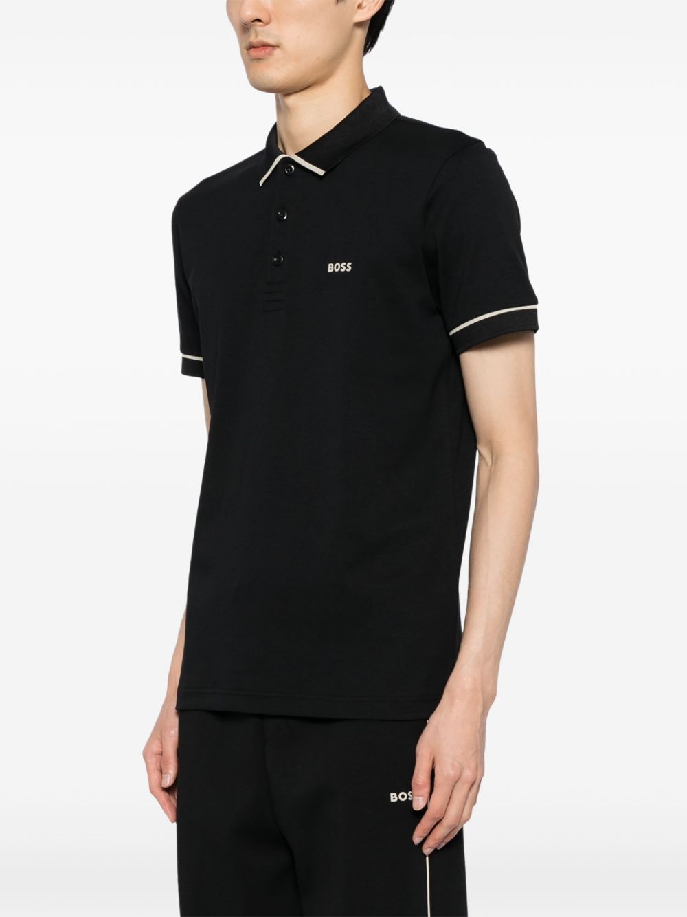 interlock-weave polo shirt - 3