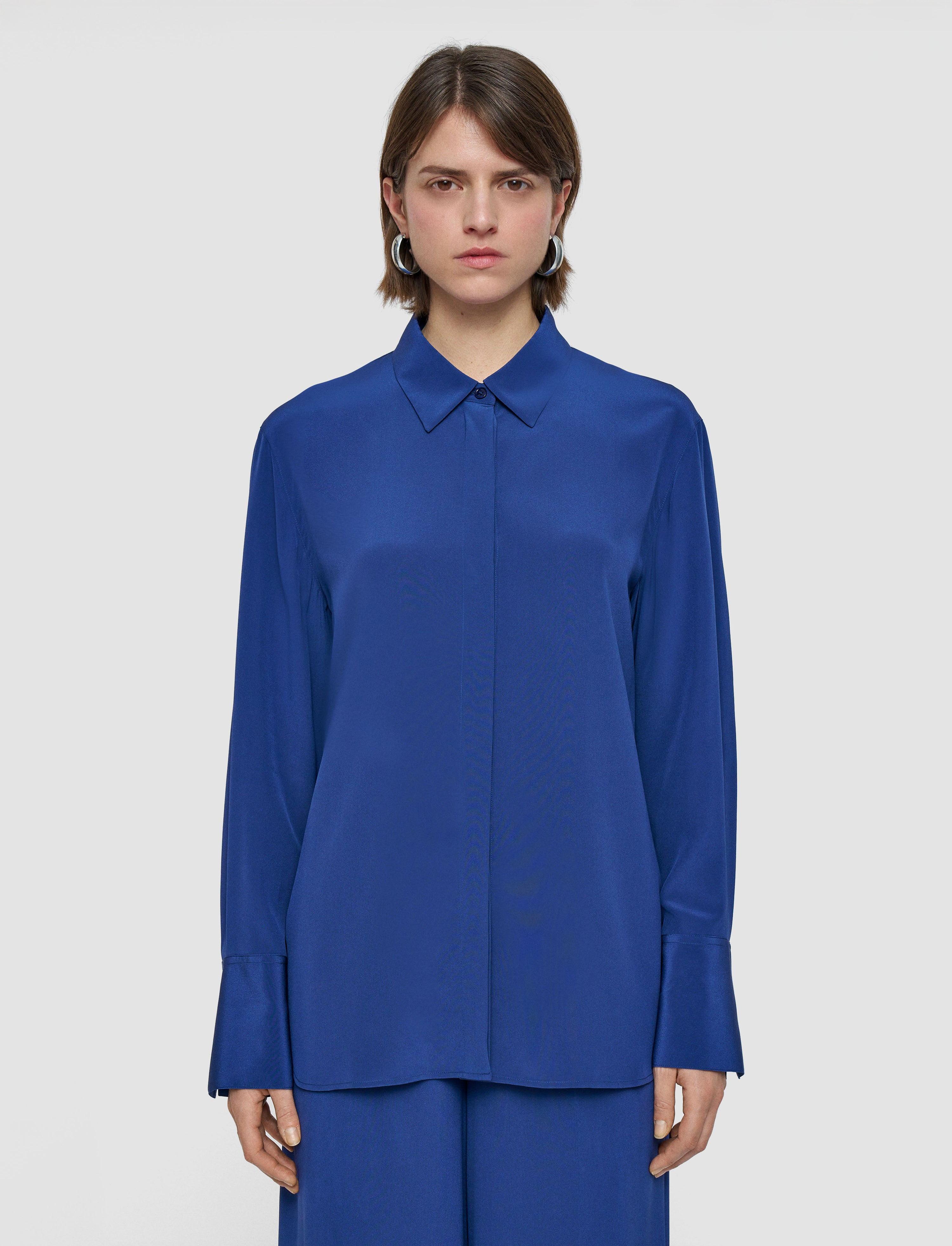 Bold Crepe de Soie Silk Blouse - 3