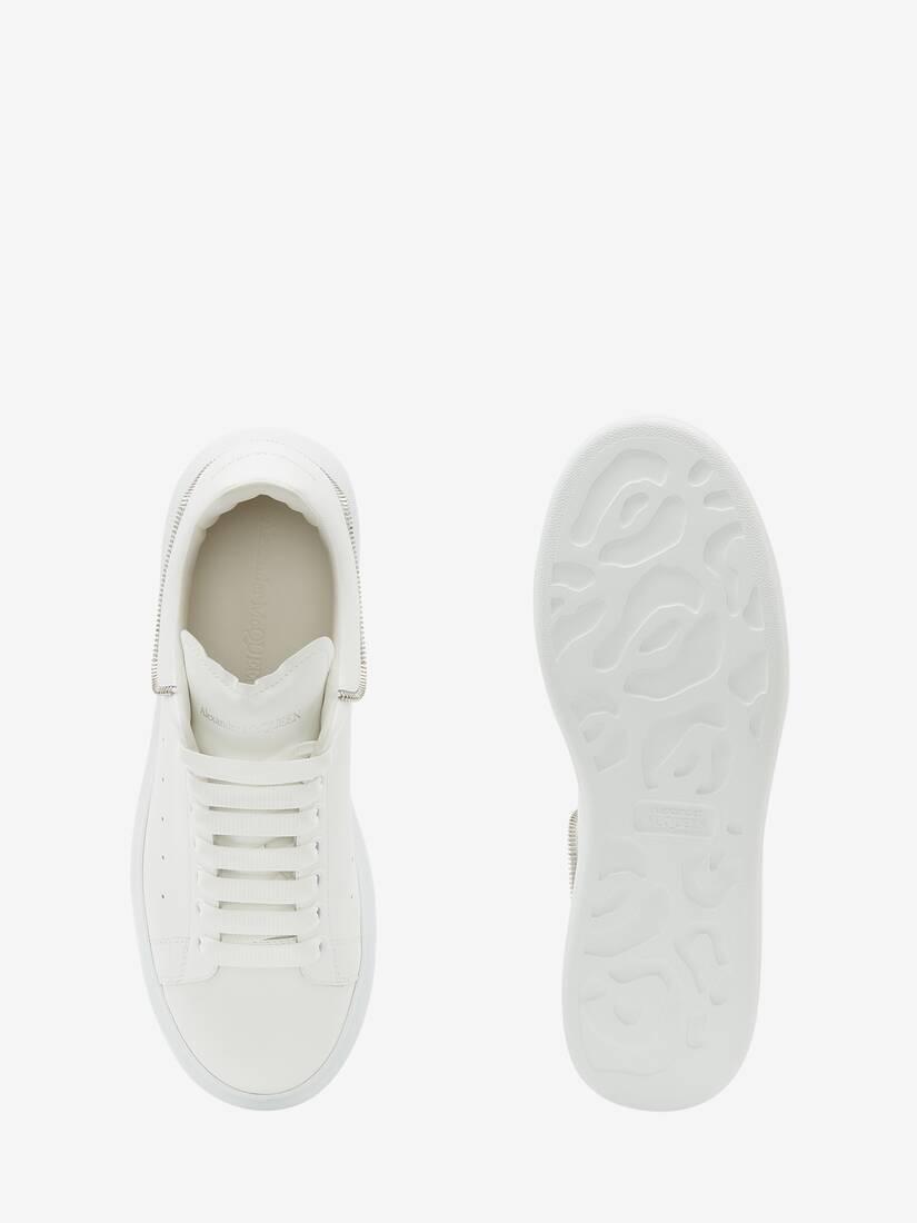 Oversized Sneaker in White/silver - 4