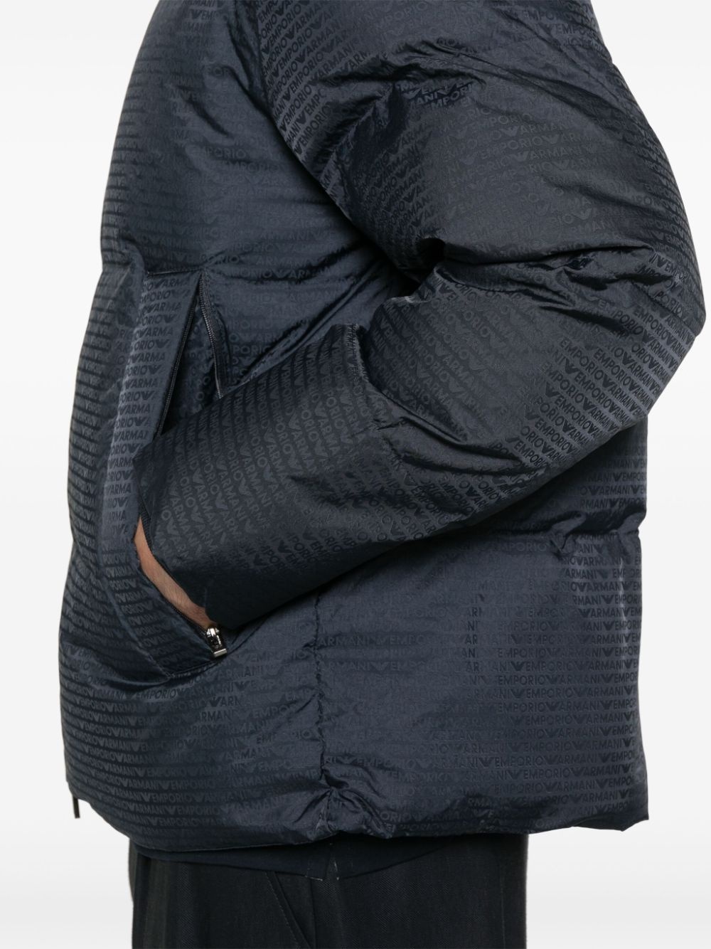 logo-jacquard jacket - 5