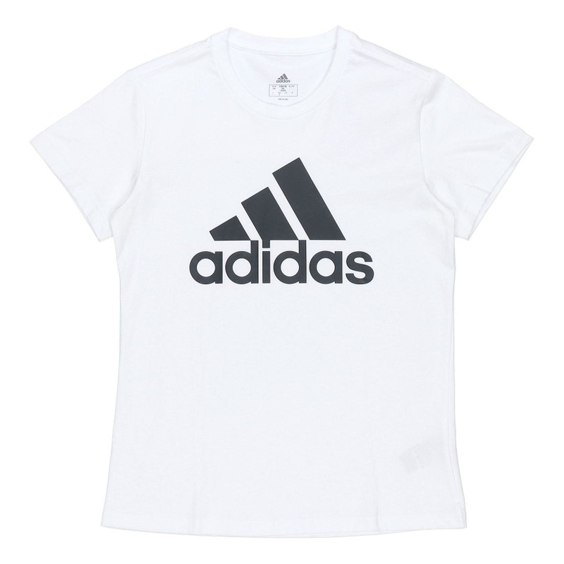 (WMNS) adidas Essentials Logo T-Shirt 'White Black' GL0649 1