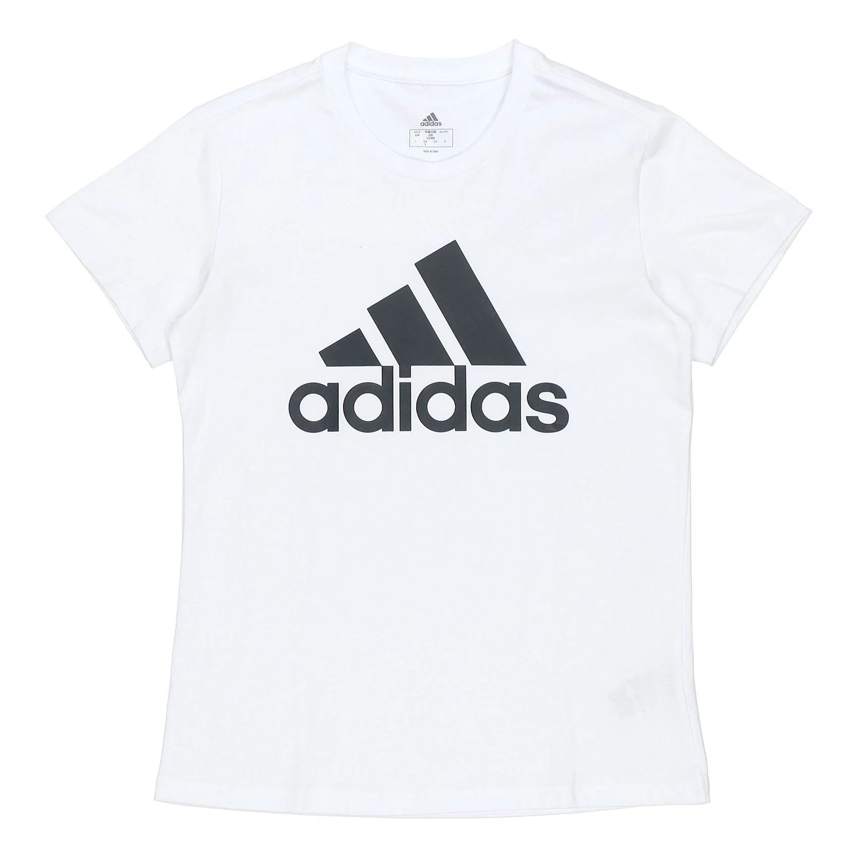 (WMNS) adidas Essentials Logo T-Shirt 'White Black' GL0649 - 1