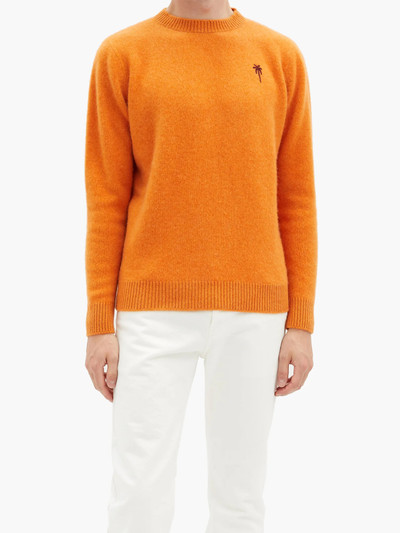 The Elder Statesman Palm tree-embroidered cashmere sweater outlook