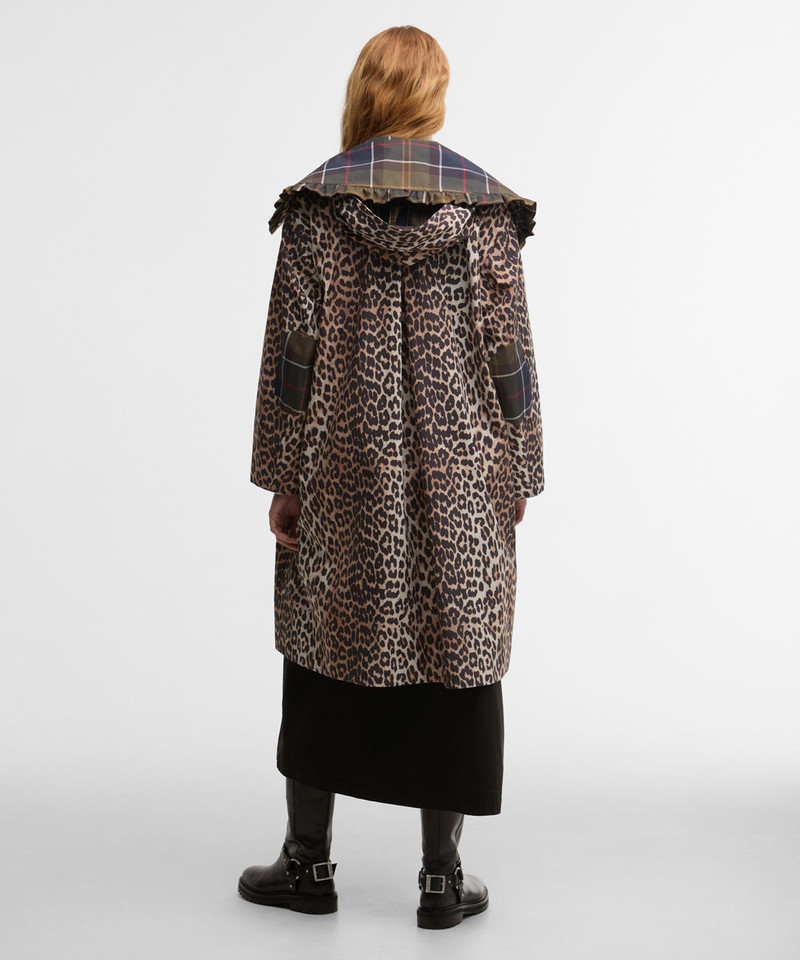 x GANNI Leopard Print Waterproof Parka Jacket 3