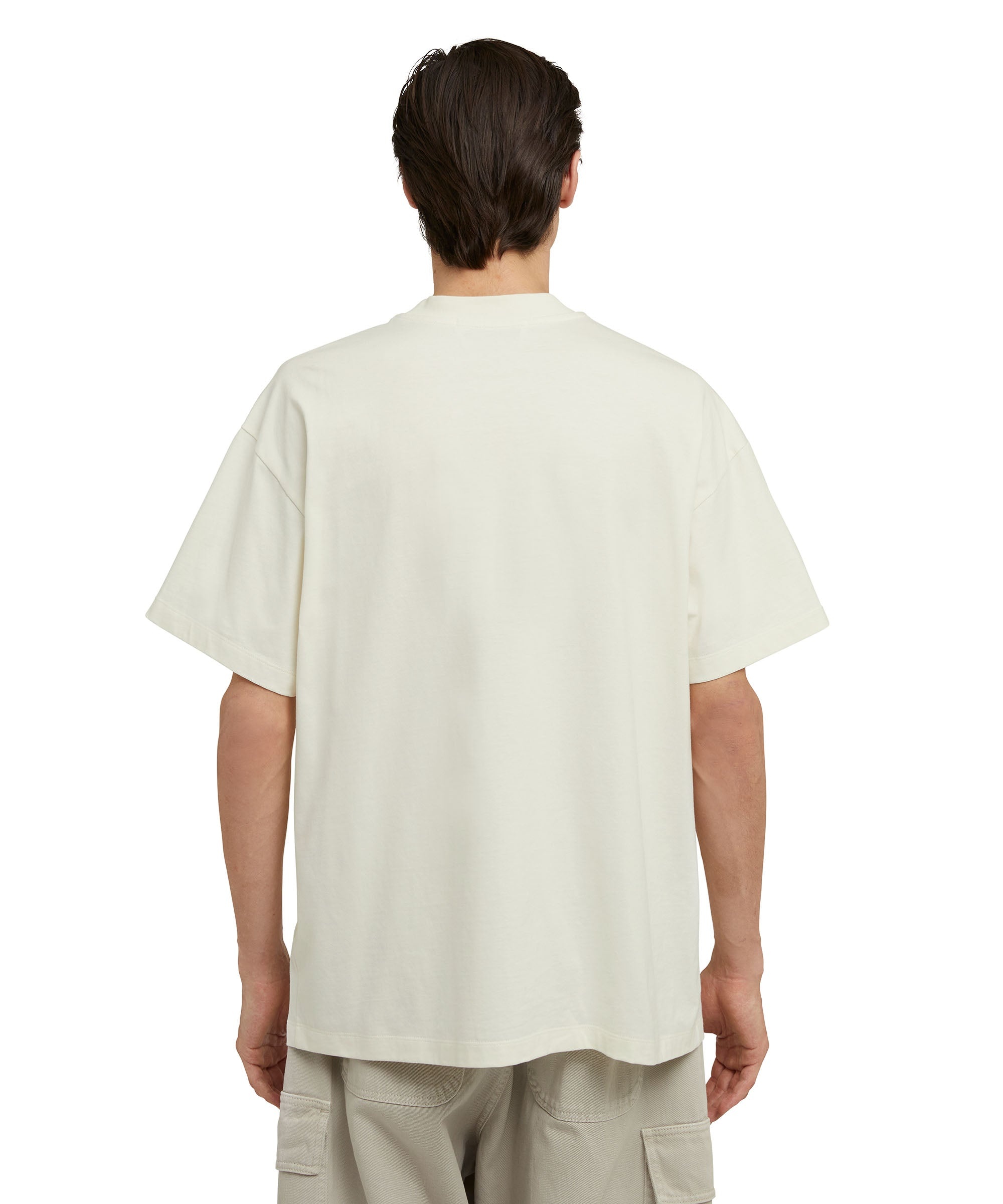 Cotton crewneck t-shirt with "Msgm Love College Print" - 3