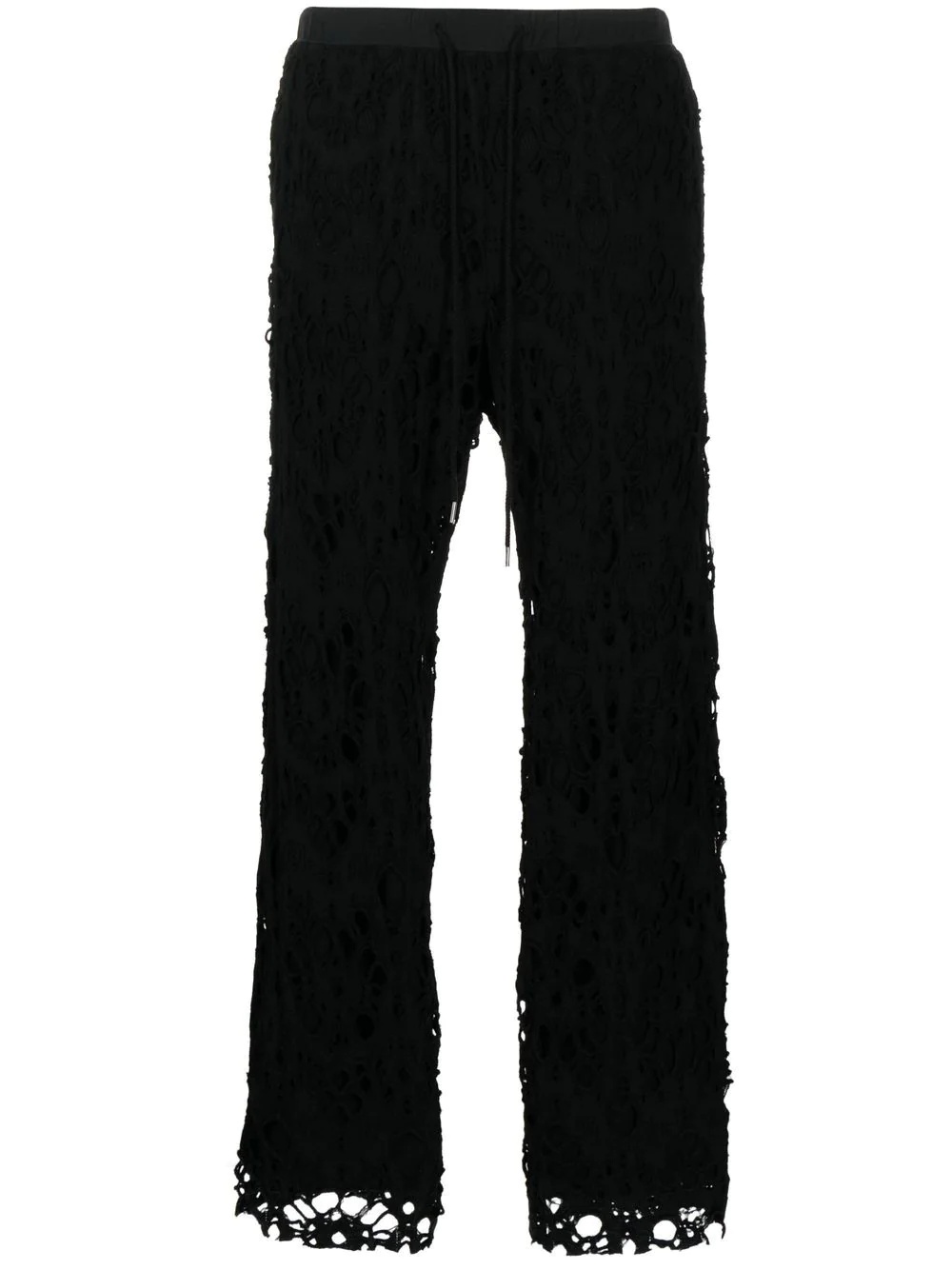 crochet-knit trousers - 1