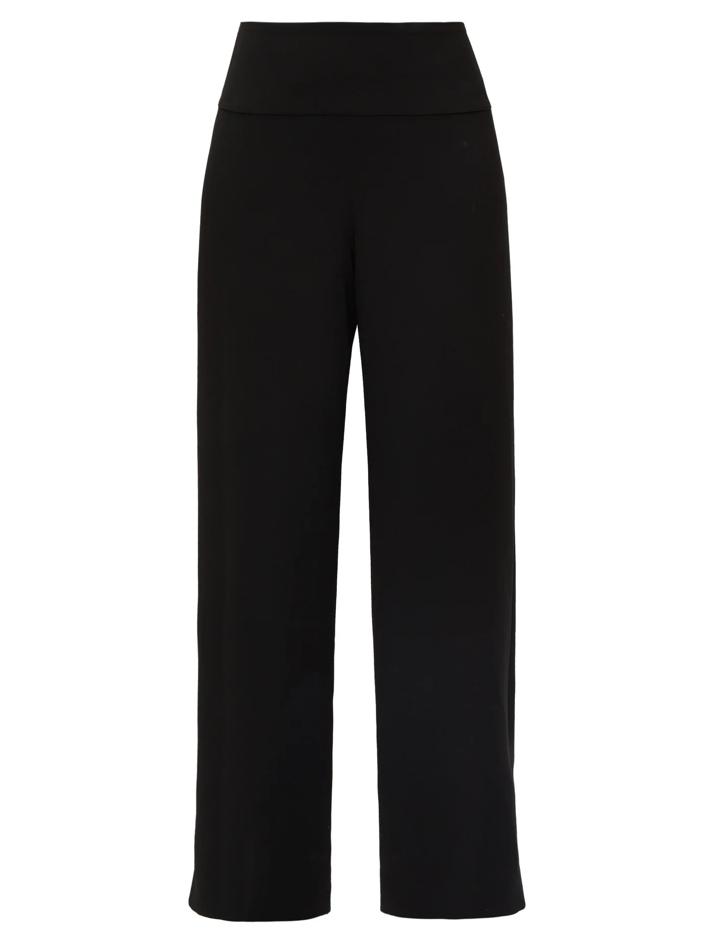 Lucinda high-rise crepe wide-leg trousers - 1