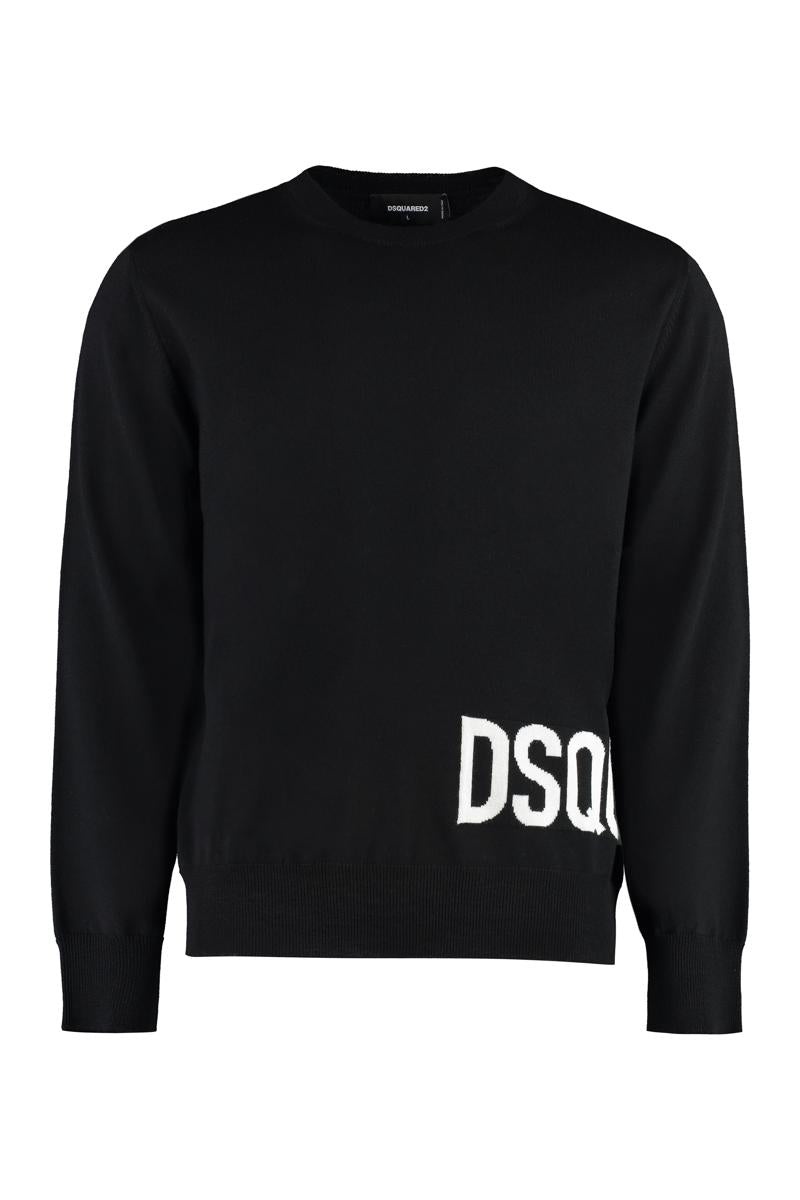 DSQUARED2 DSQ2 VIRGIN WOOL CREW-NECK SWEATER - 1