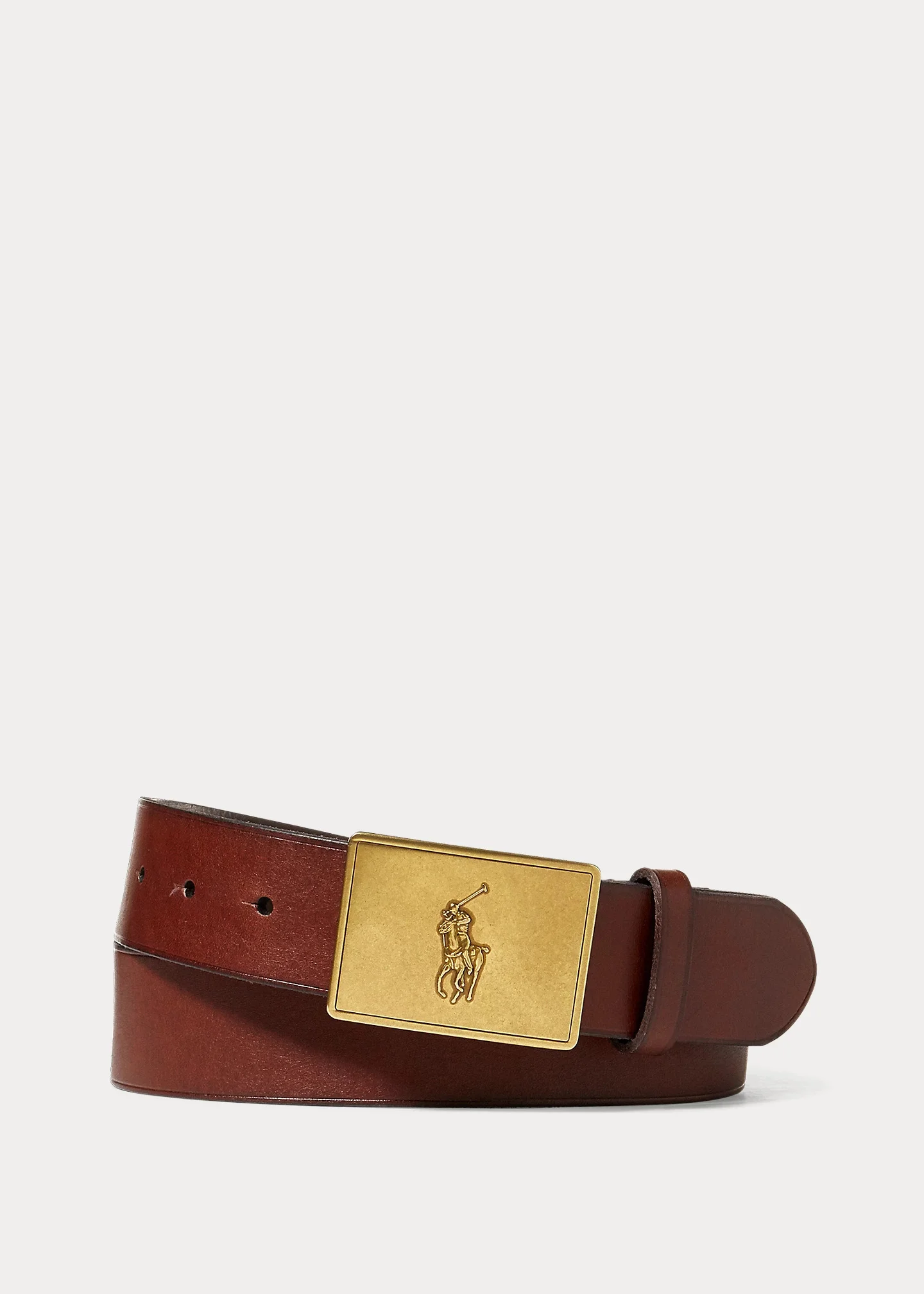 Pony Plaque Leather Belt - 1