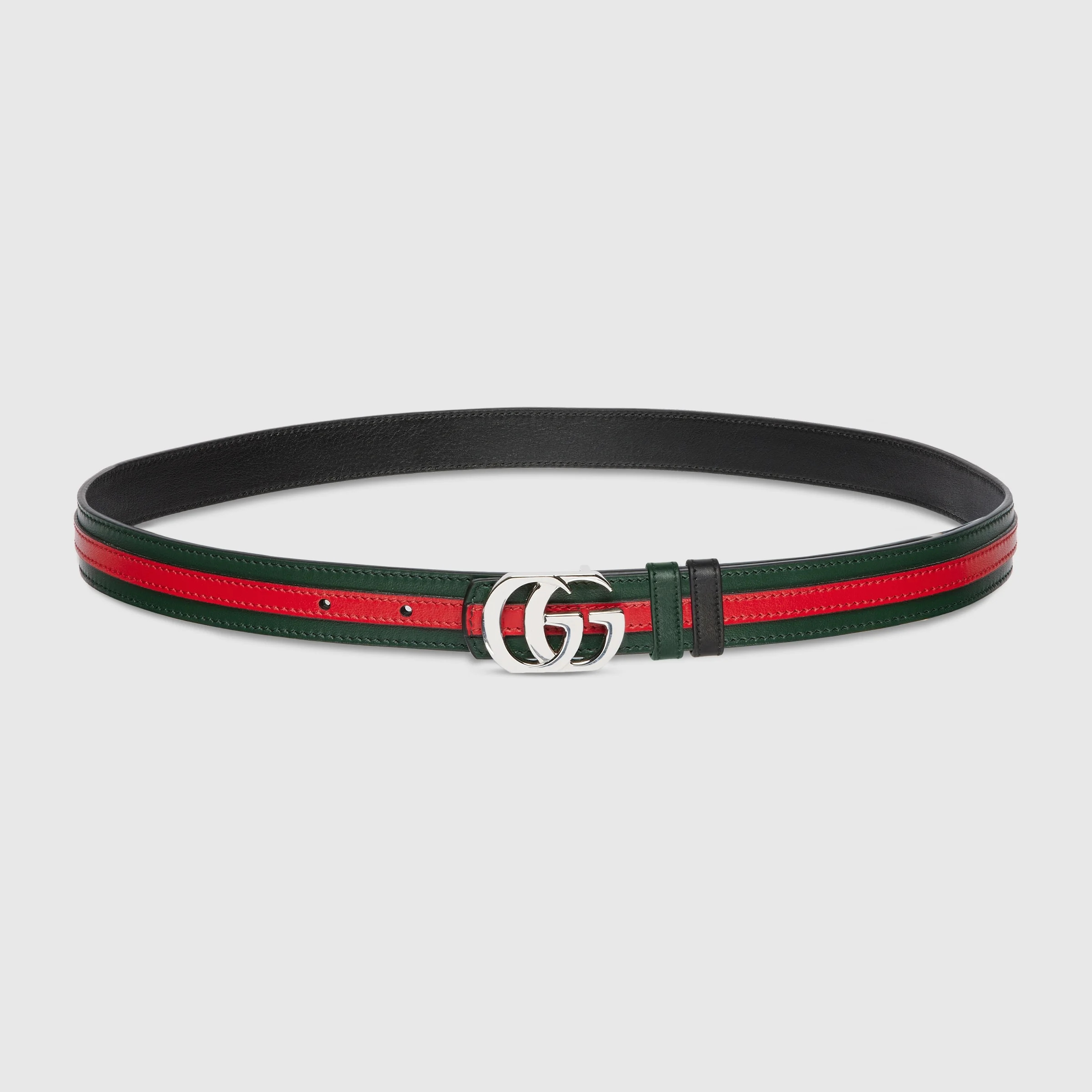 Reversible thin belt with Double G buckle - 1