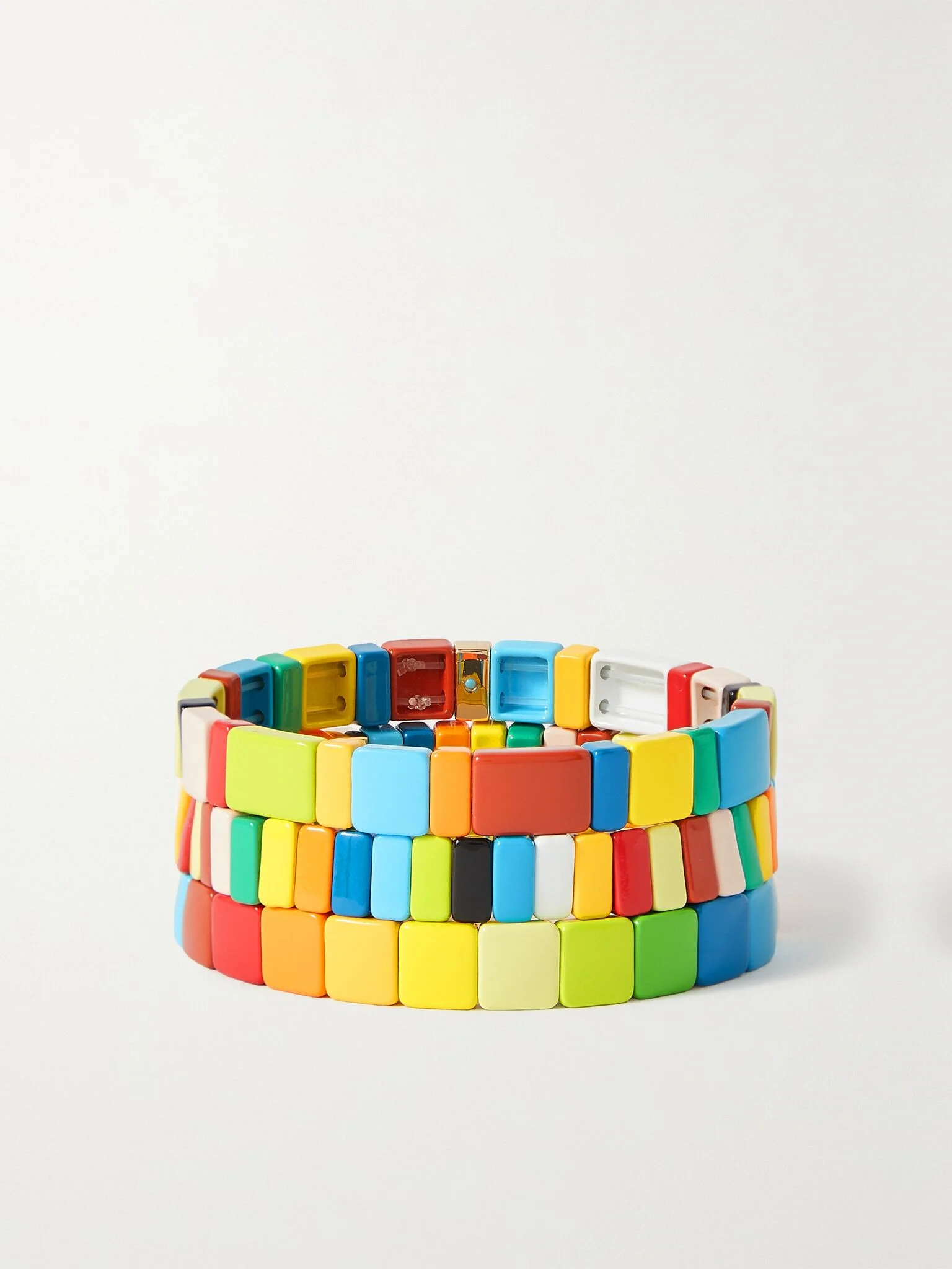 Rainbow Brite set of three enamel bracelets Blue - 1