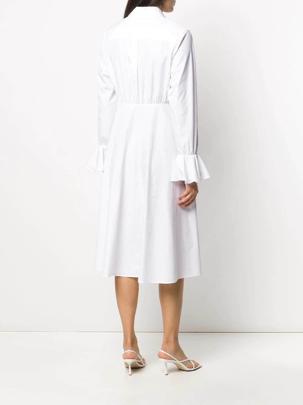 flared midi shirt dress - 4