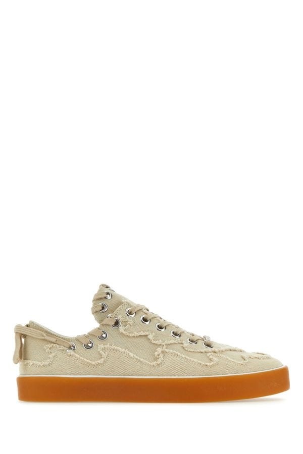 Sand canvas sneakers - 1