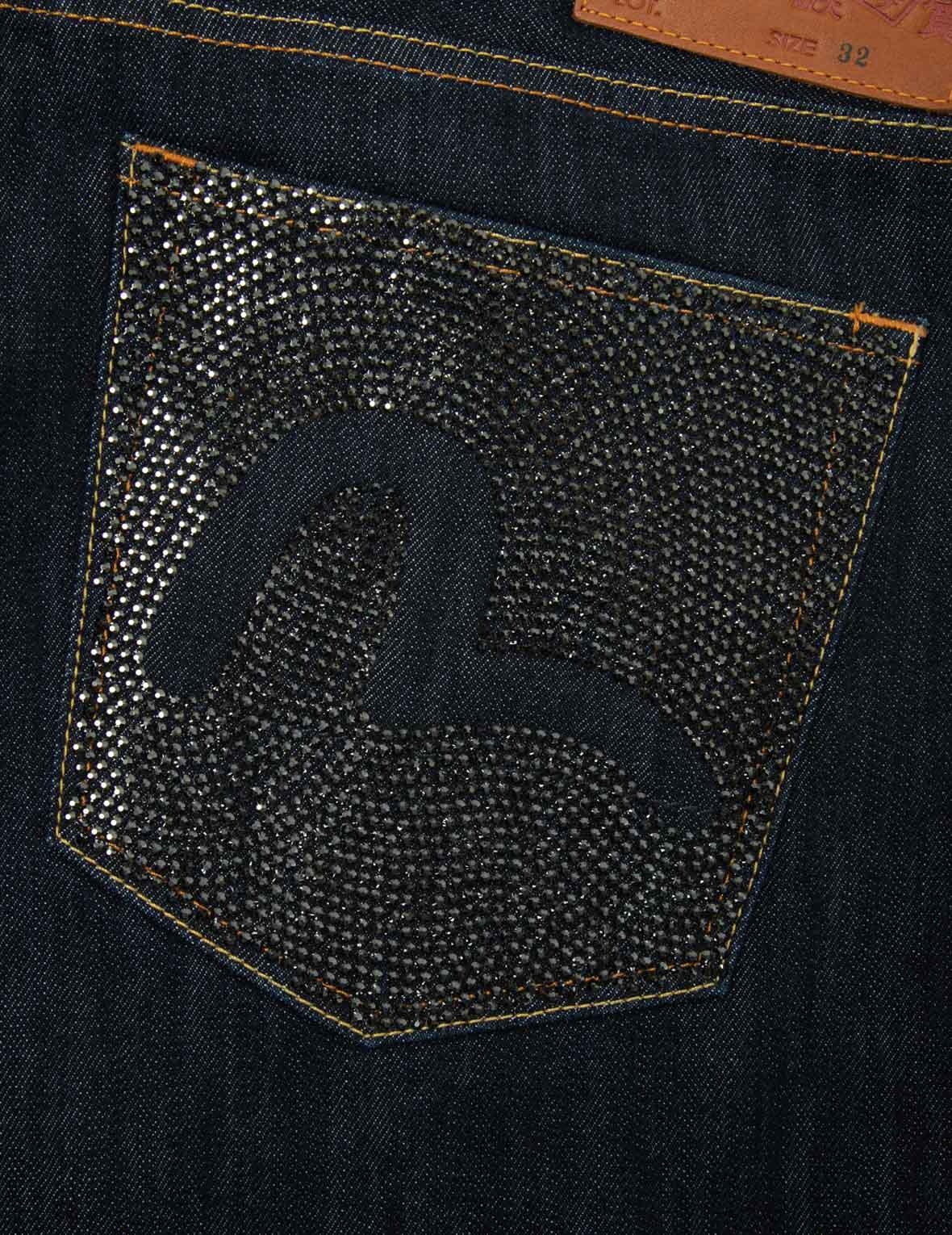 HEAT TRANSFER STONE HOLLOW-OUT SEAGULL FASHION FIT JEANS - 9
