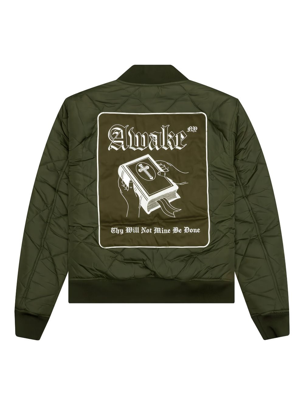 logo-embroidered quilted bomber jacket - 2