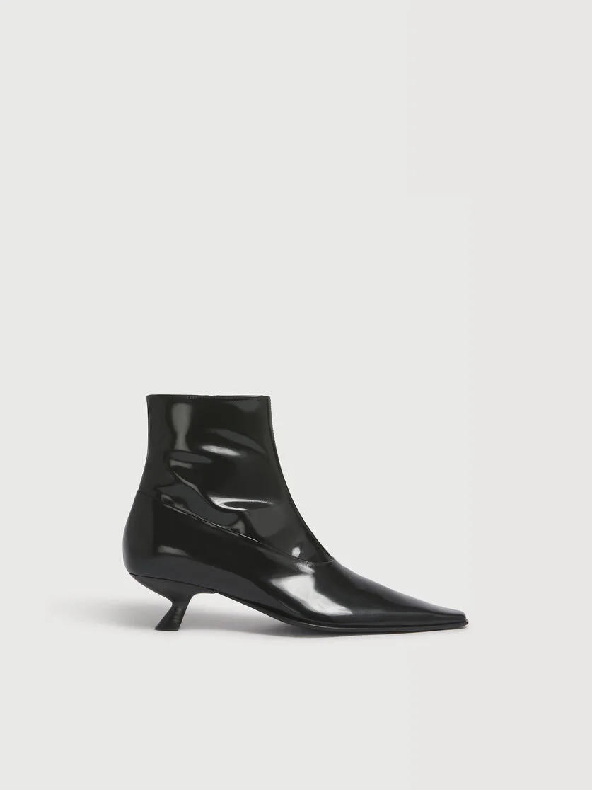 BLACK LEATHER CINDI BOOT - 1