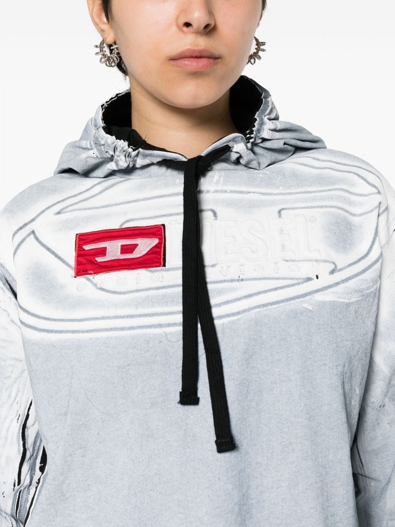 creased-paint cotton hoodie 5