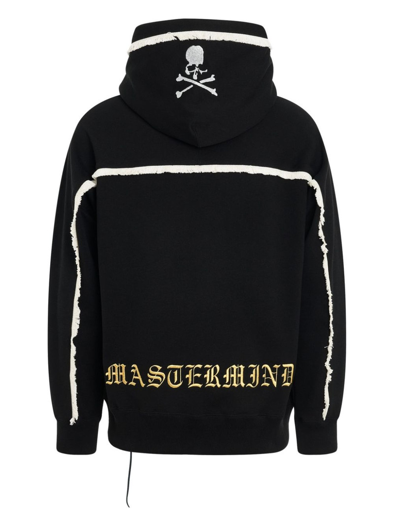 mastermind JAPAN embroidered fringed hoodie outlook