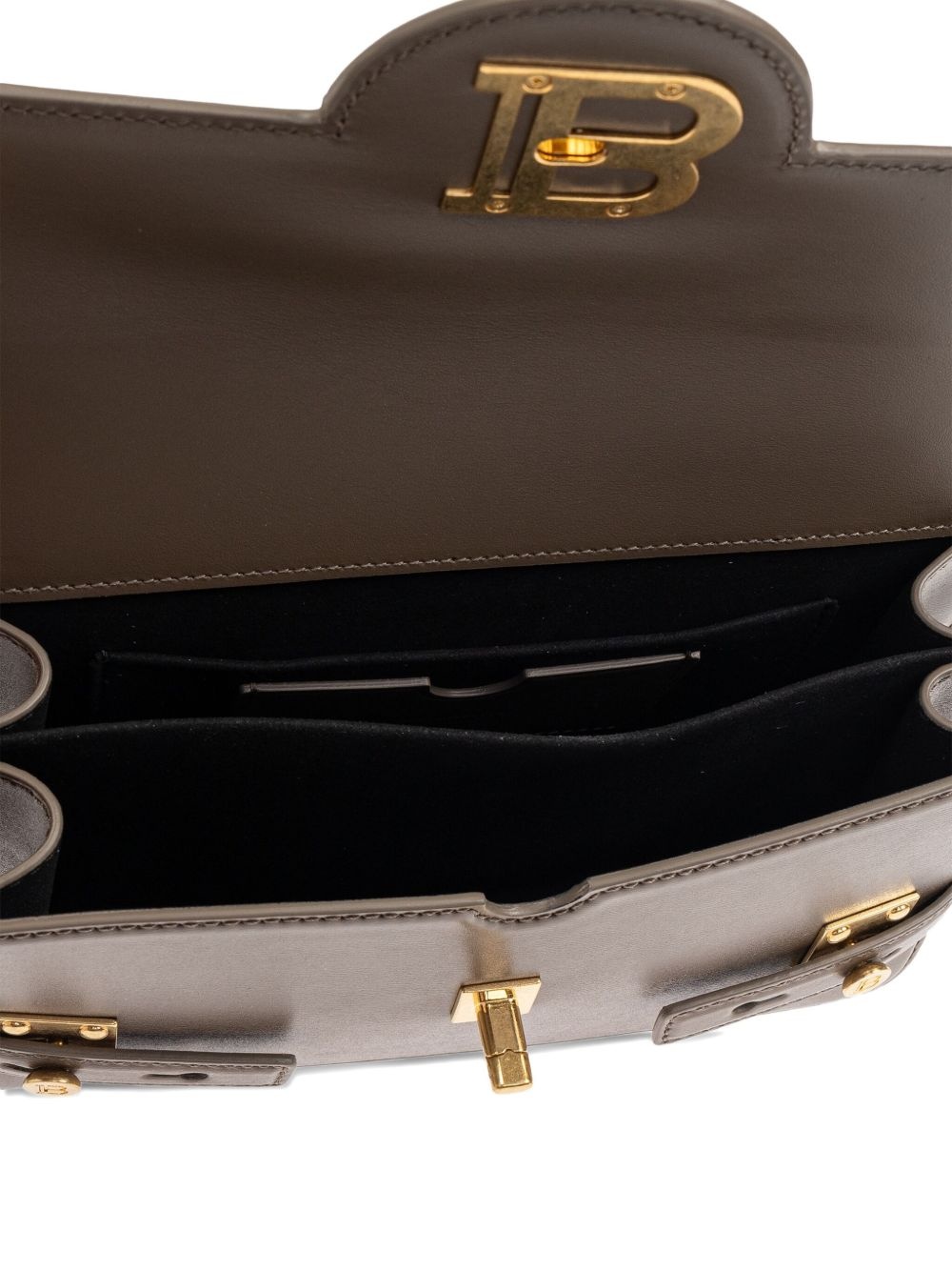 logo-plaque leather shoulder bag - 6