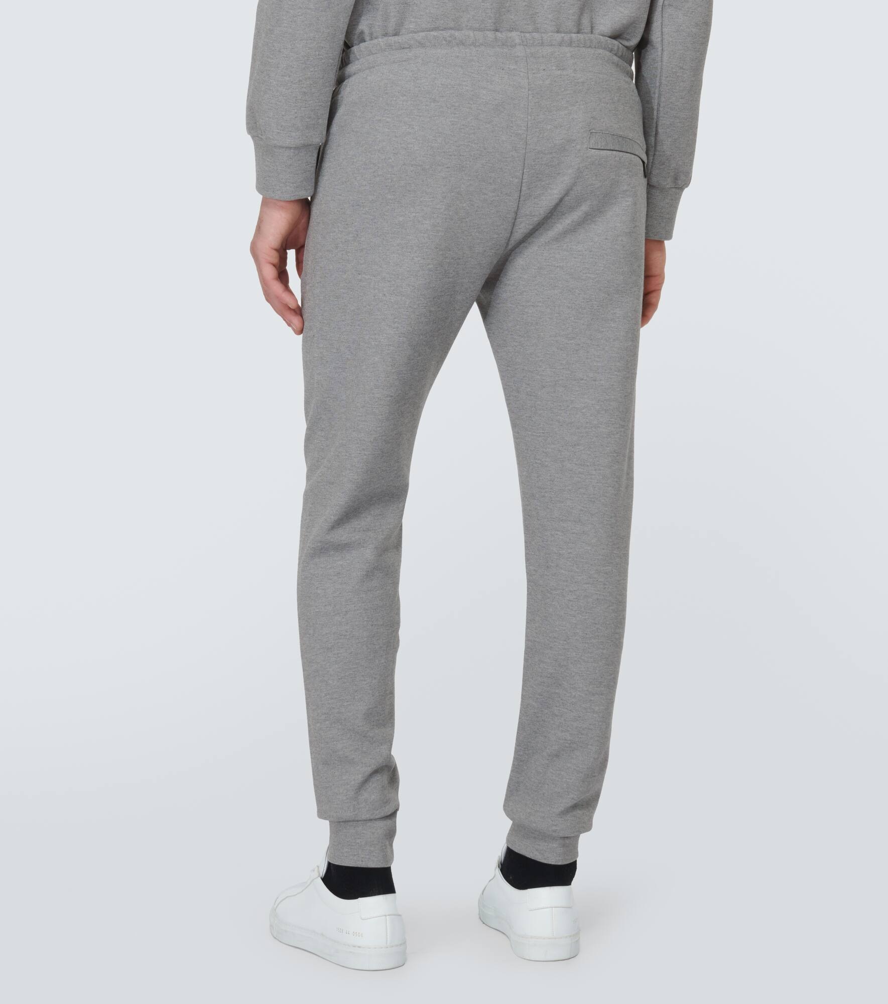 Cotton-blend sweatpants - 4